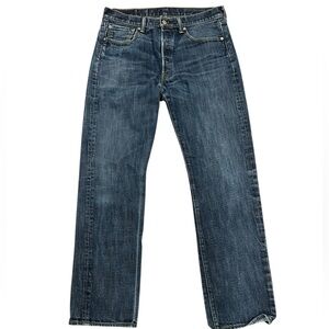 Levi’s 501 Original Fit Jeans Men’s 34x34 Blue Button Fly 100% Cotton Denim